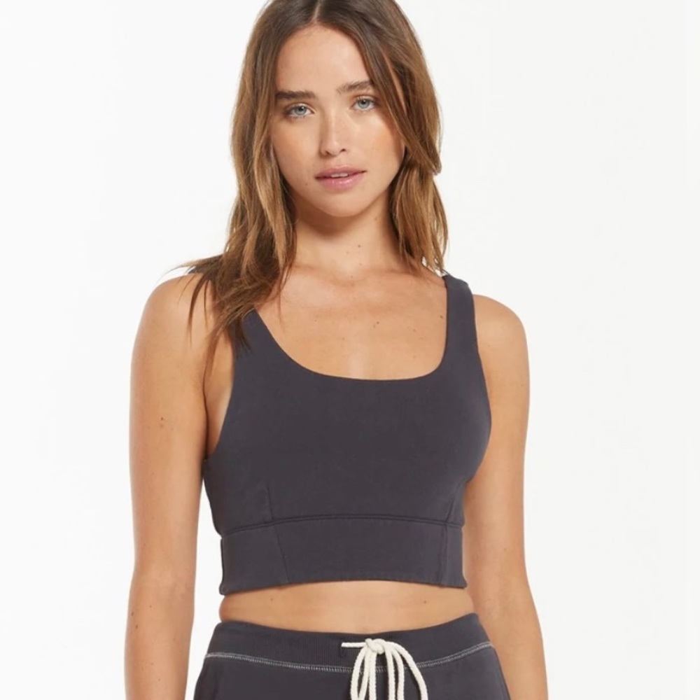 Z Supply Brenna  Bralette in washed black NWT